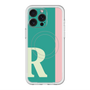 スリムプロテクションプレミアムケース with MagSafe［ オリジナル - initial color line - R green ］