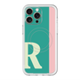 スリムプロテクションプレミアムケース with MagSafe［ オリジナル - initial color line - R green ］