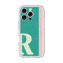 スリムプロテクションプレミアムケース with MagSafe［ オリジナル - initial color line - R green ］