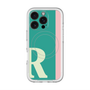 スリムプロテクションプレミアムケース with MagSafe［ オリジナル - initial color line - R green ］
