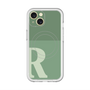 スリムプロテクションプレミアムケース with MagSafe［ オリジナル - initial two tone - R green ］