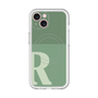 スリムプロテクションプレミアムケース with MagSafe［ オリジナル - initial two tone - R green ］