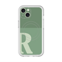 スリムプロテクションプレミアムケース with MagSafe［ オリジナル - initial two tone - R green ］