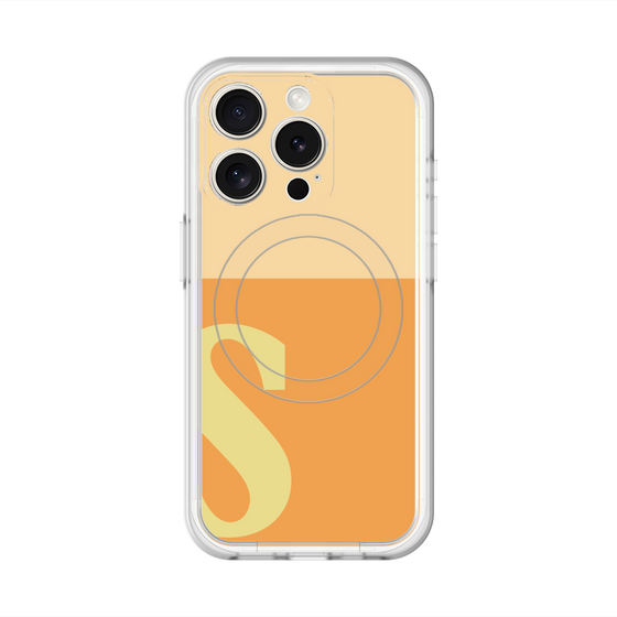 スリムプロテクションプレミアムケース with MagSafe［ オリジナル - initial two tone - S orange ］