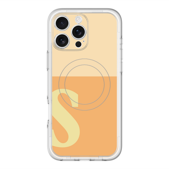 スリムプロテクションプレミアムケース with MagSafe［ オリジナル - initial two tone - S orange ］