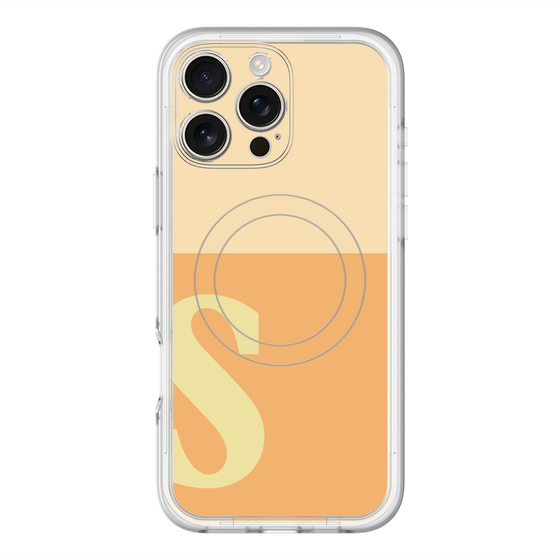 スリムプロテクションプレミアムケース with MagSafe［ オリジナル - initial two tone - S orange ］