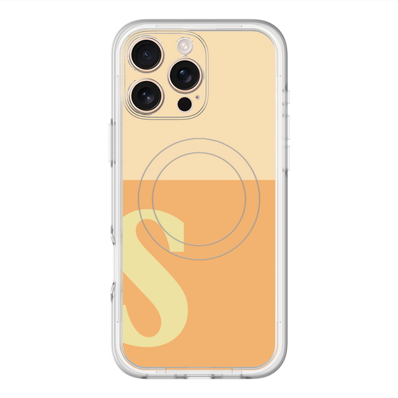 スリムプロテクションプレミアムケース with MagSafe［ オリジナル - initial two tone - S orange ］