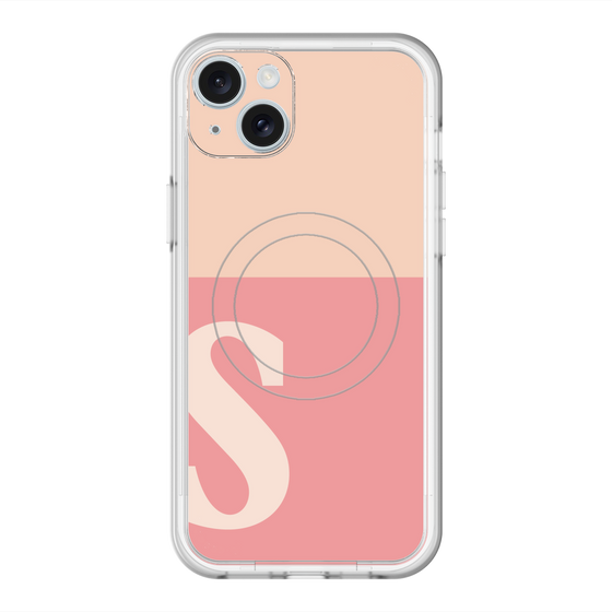 スリムプロテクションプレミアムケース with MagSafe［ オリジナル - initial two tone - S pink ］
