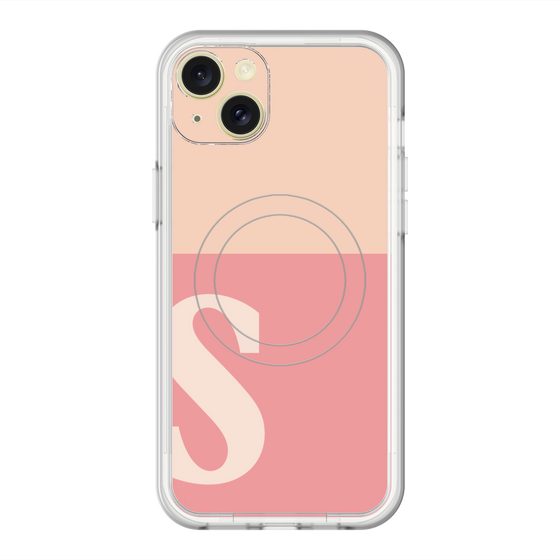 スリムプロテクションプレミアムケース with MagSafe［ オリジナル - initial two tone - S pink ］