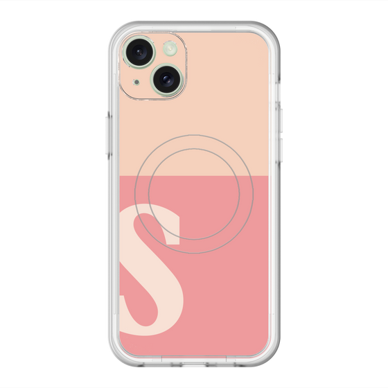 スリムプロテクションプレミアムケース with MagSafe［ オリジナル - initial two tone - S pink ］