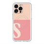 スリムプロテクションプレミアムケース with MagSafe［ オリジナル - initial two tone - S pink ］