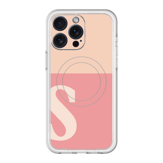 スリムプロテクションプレミアムケース with MagSafe［ オリジナル - initial two tone - S pink ］