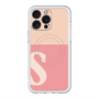 スリムプロテクションプレミアムケース with MagSafe［ オリジナル - initial two tone - S pink ］