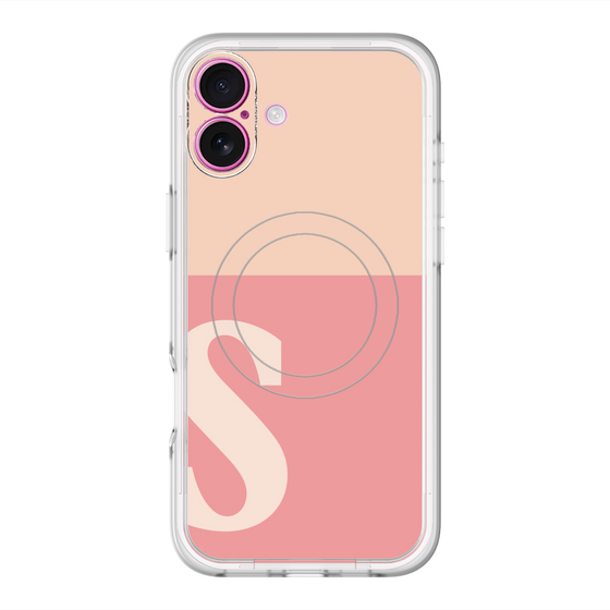 スリムプロテクションプレミアムケース with MagSafe［ オリジナル - initial two tone - S pink ］