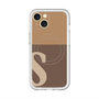 スリムプロテクションプレミアムケース with MagSafe［ オリジナル - initial two tone - S brown ］