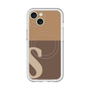 スリムプロテクションプレミアムケース with MagSafe［ オリジナル - initial two tone - S brown ］
