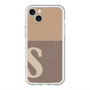 スリムプロテクションプレミアムケース with MagSafe［ オリジナル - initial two tone - S brown ］