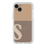スリムプロテクションプレミアムケース with MagSafe［ オリジナル - initial two tone - S brown ］