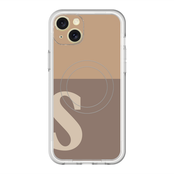 スリムプロテクションプレミアムケース with MagSafe［ オリジナル - initial two tone - S brown ］