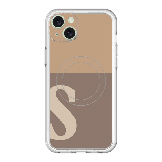 スリムプロテクションプレミアムケース with MagSafe［ オリジナル - initial two tone - S brown ］