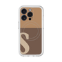 スリムプロテクションプレミアムケース with MagSafe［ オリジナル - initial two tone - S brown ］