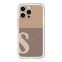 スリムプロテクションプレミアムケース with MagSafe［ オリジナル - initial two tone - S brown ］