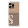 スリムプロテクションプレミアムケース with MagSafe［ オリジナル - initial two tone - S brown ］