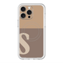 スリムプロテクションプレミアムケース with MagSafe［ オリジナル - initial two tone - S brown ］