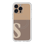 スリムプロテクションプレミアムケース with MagSafe［ オリジナル - initial two tone - S brown ］