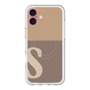 スリムプロテクションプレミアムケース with MagSafe［ オリジナル - initial two tone - S brown ］