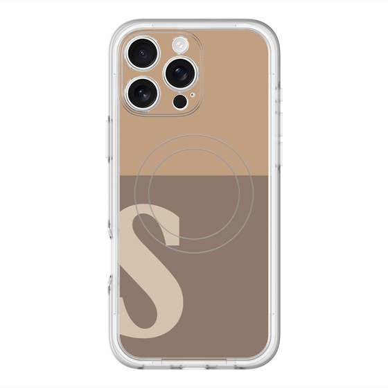 スリムプロテクションプレミアムケース with MagSafe［ オリジナル - initial two tone - S brown ］