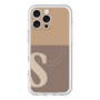 スリムプロテクションプレミアムケース with MagSafe［ オリジナル - initial two tone - S brown ］