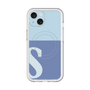 スリムプロテクションプレミアムケース with MagSafe［ オリジナル - initial two tone - S blue ］