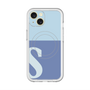 スリムプロテクションプレミアムケース with MagSafe［ オリジナル - initial two tone - S blue ］