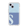 スリムプロテクションプレミアムケース with MagSafe［ オリジナル - initial two tone - S blue ］