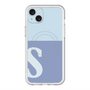 スリムプロテクションプレミアムケース with MagSafe［ オリジナル - initial two tone - S blue ］