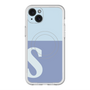 スリムプロテクションプレミアムケース with MagSafe［ オリジナル - initial two tone - S blue ］