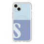 スリムプロテクションプレミアムケース with MagSafe［ オリジナル - initial two tone - S blue ］