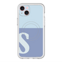 スリムプロテクションプレミアムケース with MagSafe［ オリジナル - initial two tone - S blue ］