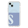 スリムプロテクションプレミアムケース with MagSafe［ オリジナル - initial two tone - S blue ］