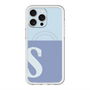 スリムプロテクションプレミアムケース with MagSafe［ オリジナル - initial two tone - S blue ］