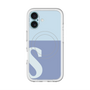 スリムプロテクションプレミアムケース with MagSafe［ オリジナル - initial two tone - S blue ］