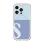 スリムプロテクションプレミアムケース with MagSafe［ オリジナル - initial two tone - S blue ］