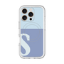 スリムプロテクションプレミアムケース with MagSafe［ オリジナル - initial two tone - S blue ］
