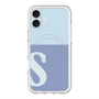 スリムプロテクションプレミアムケース with MagSafe［ オリジナル - initial two tone - S blue ］