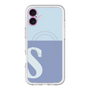 スリムプロテクションプレミアムケース with MagSafe［ オリジナル - initial two tone - S blue ］
