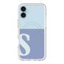 スリムプロテクションプレミアムケース with MagSafe［ オリジナル - initial two tone - S blue ］
