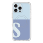 スリムプロテクションプレミアムケース with MagSafe［ オリジナル - initial two tone - S blue ］