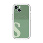 スリムプロテクションプレミアムケース with MagSafe［ オリジナル - initial two tone - S green ］