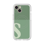 スリムプロテクションプレミアムケース with MagSafe［ オリジナル - initial two tone - S green ］